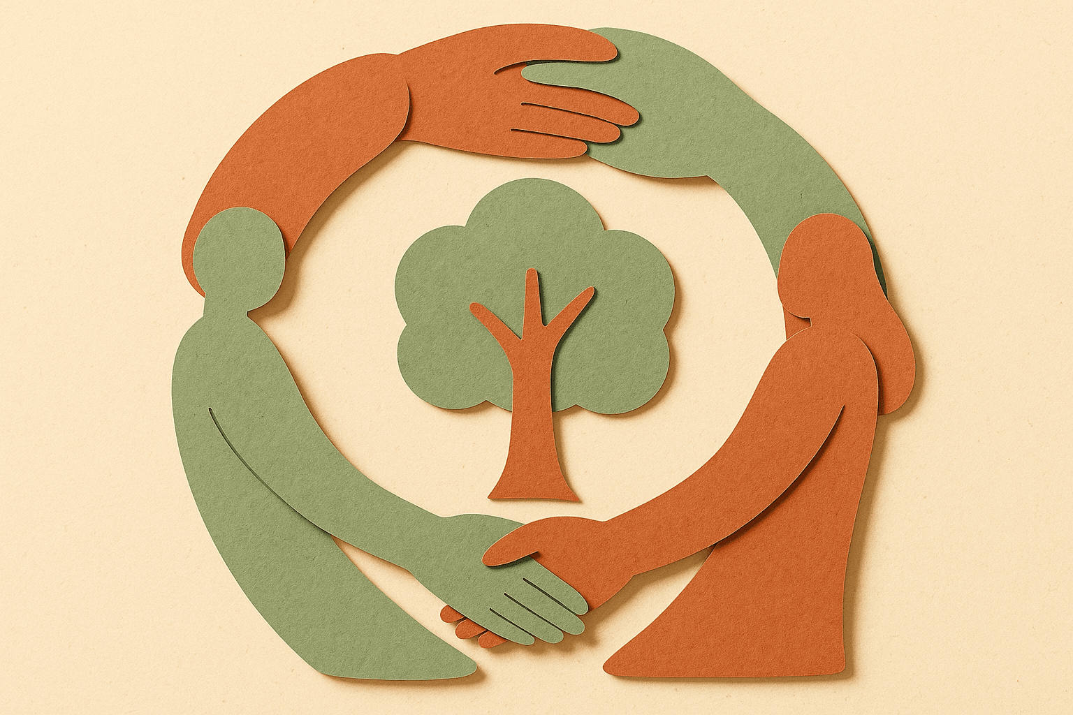 Warm paper-cut style illustration representing life coverage